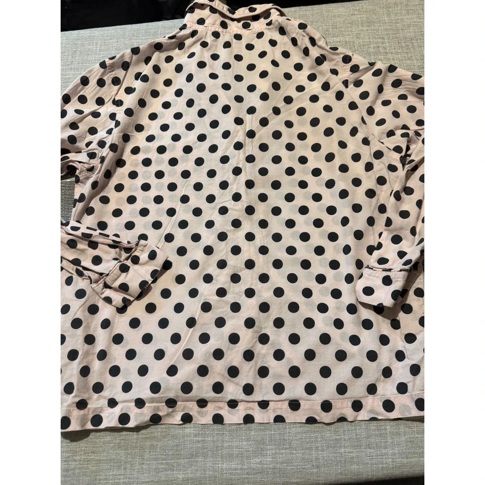 Victoria's Secret Pink Black Polka Dot‎ Pajama Shirt Top M M